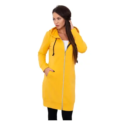 Women's long hoodie Kesi - mustard