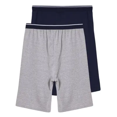 Trendyol Navy Blue- Grey Regular Fit 2-Pack Knitted Shorts