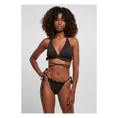 Women's Rib Babylock Triangle Bikini Black