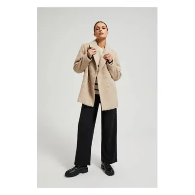 Women's double-breasted coat MOODO - beige