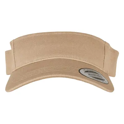 Khaki cap with curved visor