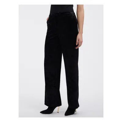 Orsay Black Ladies Velvet Trousers - Ladies