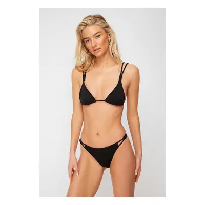 Trendyol Black Knotted Regular Bikini Bottom