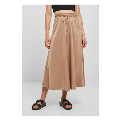 Women's satin midi skirt softtaupe