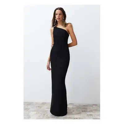 Trendyol Woven Long Evening Dress with Black Accessories