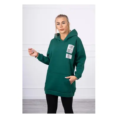 Kesi Hooded sweatshirt with patches green