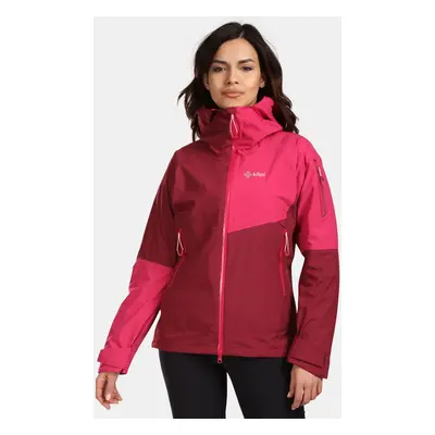 Women's Waterproof Hardshell Jacket Kilpi MAMBA-W Dark Red