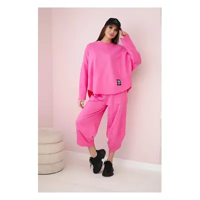 Kesi Włoski Cotton sweatshirt pants set light pink