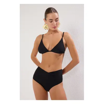 Trendyol Black High Waist Bikini Bottom