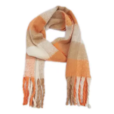 Orsay Orange-Beige Women's Plaid Scarf - Women's