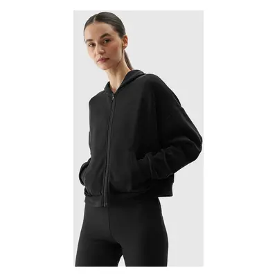 Women's sweatshirt with the addition of modal 4F - black