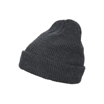 Long knitted beanie dark grey