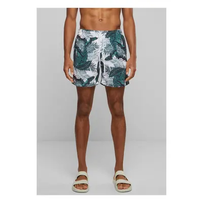 Patterned Swimsuit Shorts Palm Leaves