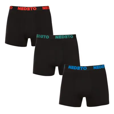 3PACK men's boxers Nedeto black