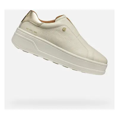 Cream women's sneakers Geox Spherica ECUB-2 - Women's