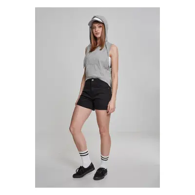 Women's terry tank top with hood grey