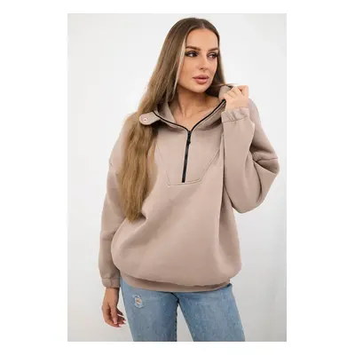 marka niezdefiniowana Hooded sweatshirt dark beige