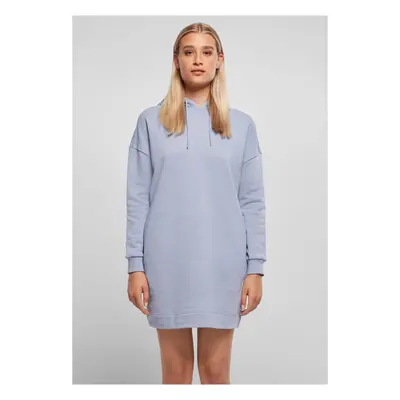 Women's organic oversized terry dress with hood violablue