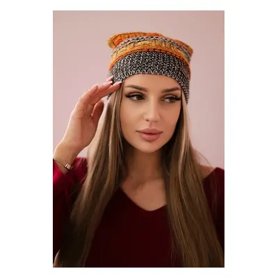 Kesi Cap with fleece Patrycja K254 orange+black