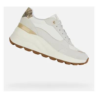 Cream women's sneakers Geox Spherica EC13 - Women's