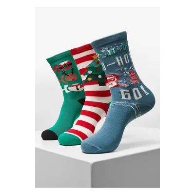 Ho Ho Ho Christmas Socks 3-Pack Multicolor