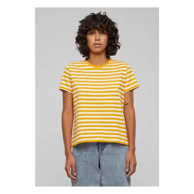 Women's basic striped T-shirt white/magicmango