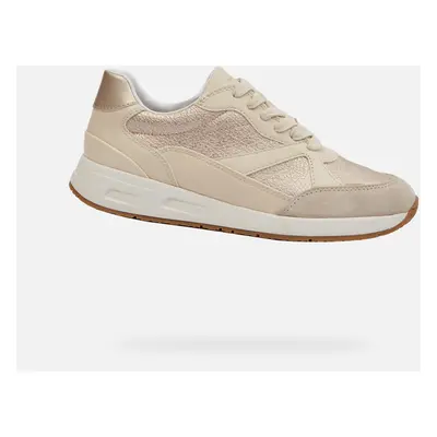 Cream women's sneakers Geox Bulmya - Women's