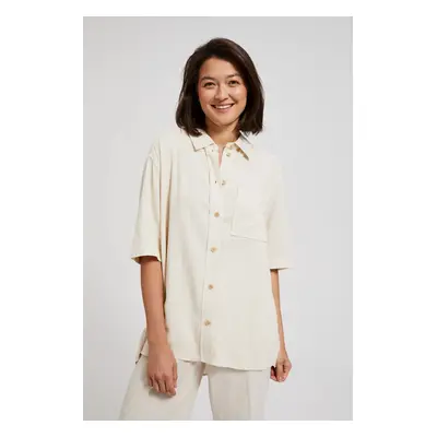 Women's linen shirt MOODO - light beige