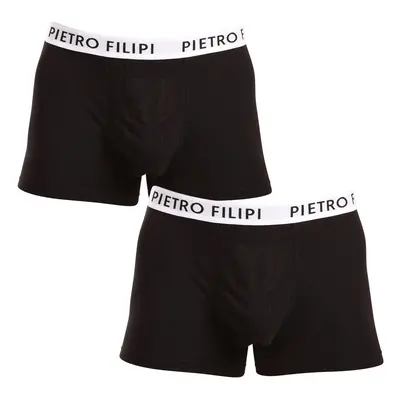 2PACK Men's Boxer Shorts Pietro Filipi Black