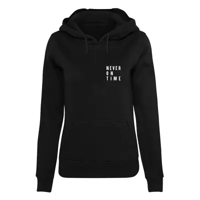 Women's Never On Time Hoody black