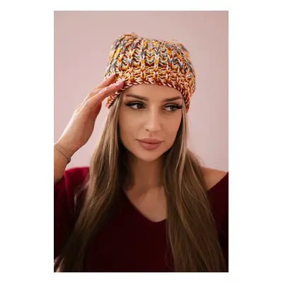 Kesi Cap with a pompom Maria K335 mustard