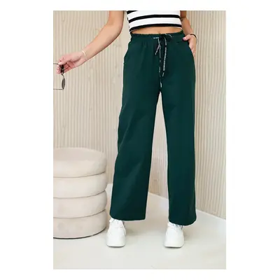 Kesi Włoski Punto pants with wide legs dark green