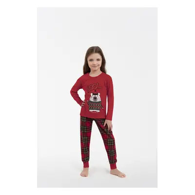 Kids' pajamas Tess, long sleeves, long legs - red/print