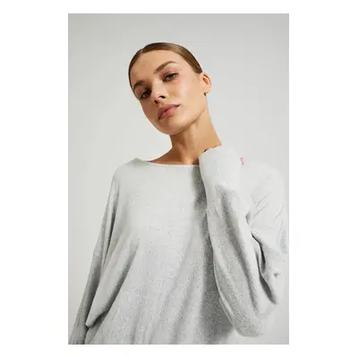 Women's smooth sweater MOODO - gray