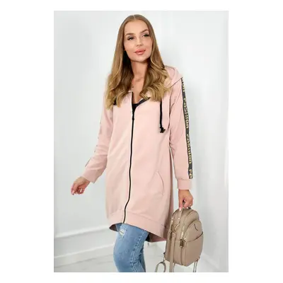 Kesi Sweatshirt with zip at the back dark powdered pink