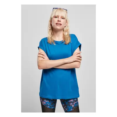 Women's Sports Blue T-Shirt with Extended Shoulder