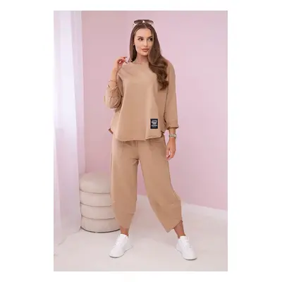 Cotton Sweatshirt and Trouser Camel