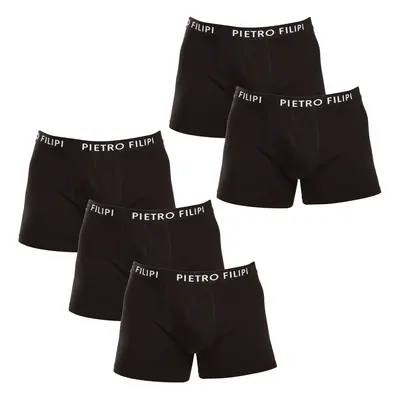 5PACK Men's Boxer Shorts Pietro Filipi Black