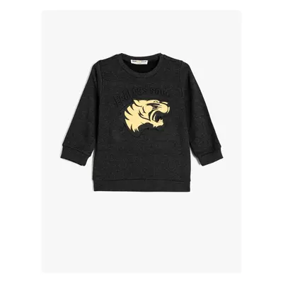 Koton Sweatshirt Long Sleeve Tiger Print