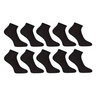 10PACK Nedeto low bamboo black socks