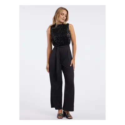 Orsay Black women's jumpsuit with sequins - Women