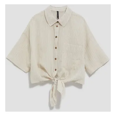 WOMEN'S SHIRT L-KO-4039 BEIGE_OFF WHITE