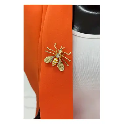 Brooch Bee A-2-21-9 white