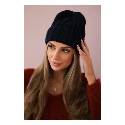 marka niezdefiniowana Cap with turn up Marzena K206 navy blue