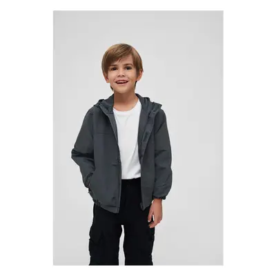 Children's summer windbreaker with front zipper anthracite