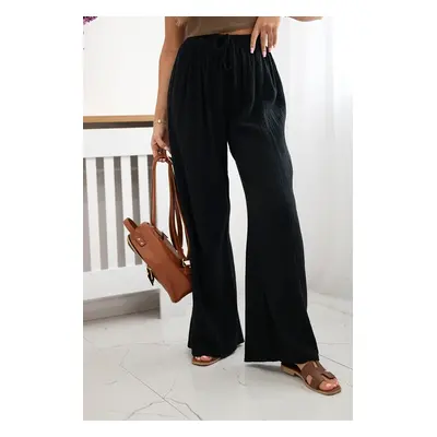 Kesi Włoski Muslin pants with a wide leg black