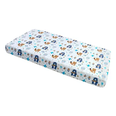 Medi Partners Fitted sheet for bed – cotton – Animals in the forest