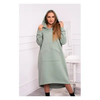 Insulated dress with hood dark mint