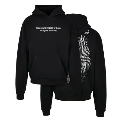 Ultraheavy Oversize Hoodie Fingerprint Black