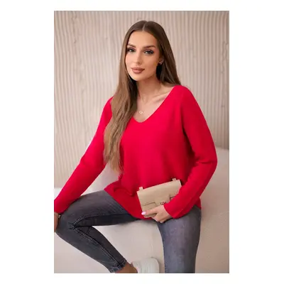 Kesi Włoski V-neck sweater fuchsia